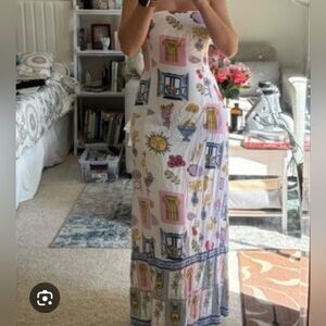 Japna Linen Blend Greece Summer Strapless sun‎ Pocket Dress Size XL